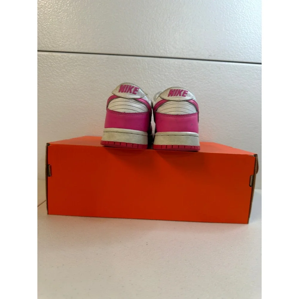 Nike Dunk Low Active Fuchsia White Kids Shoes 6.5Y #2237